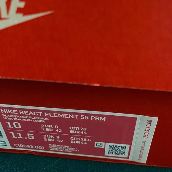 Nike React Element 55 PRM in Black/Flamingo